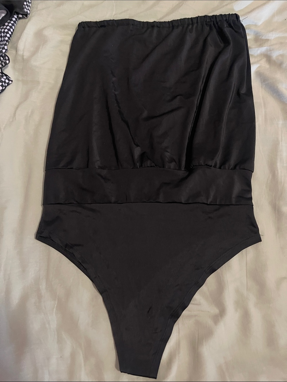Strapless Black Bodysuit